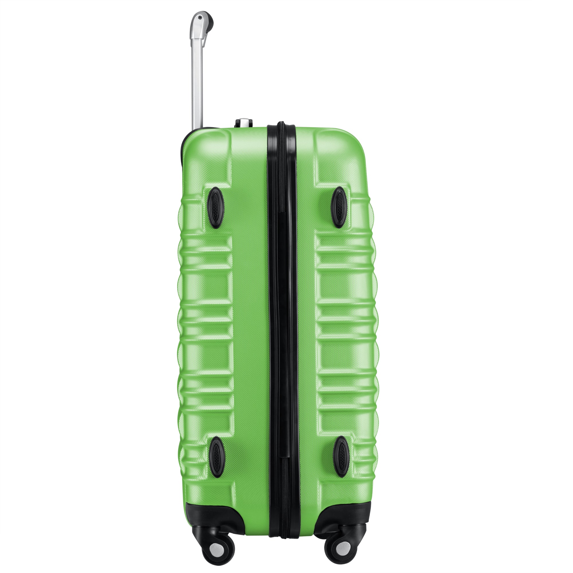 Valises rayées, lot de 4, valises de voyage en ABS, avec serrure à combinaison