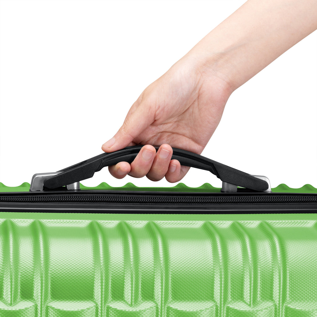 Valises rayées, lot de 4, valises de voyage en ABS, avec serrure à combinaison