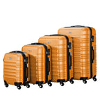 "Striped" suitcases, set of 4, ABS travel suitcases, with combination lock