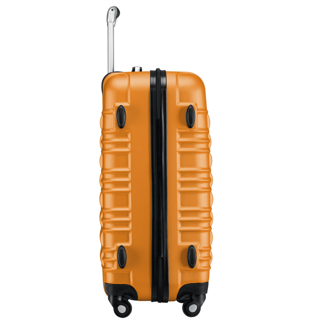 Valises rayées, lot de 4, valises de voyage en ABS, avec serrure à combinaison