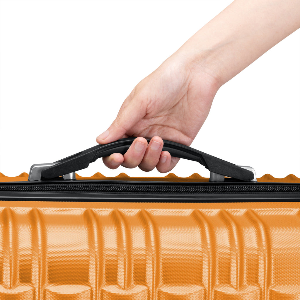 Valises rayées, lot de 4, valises de voyage en ABS, avec serrure à combinaison