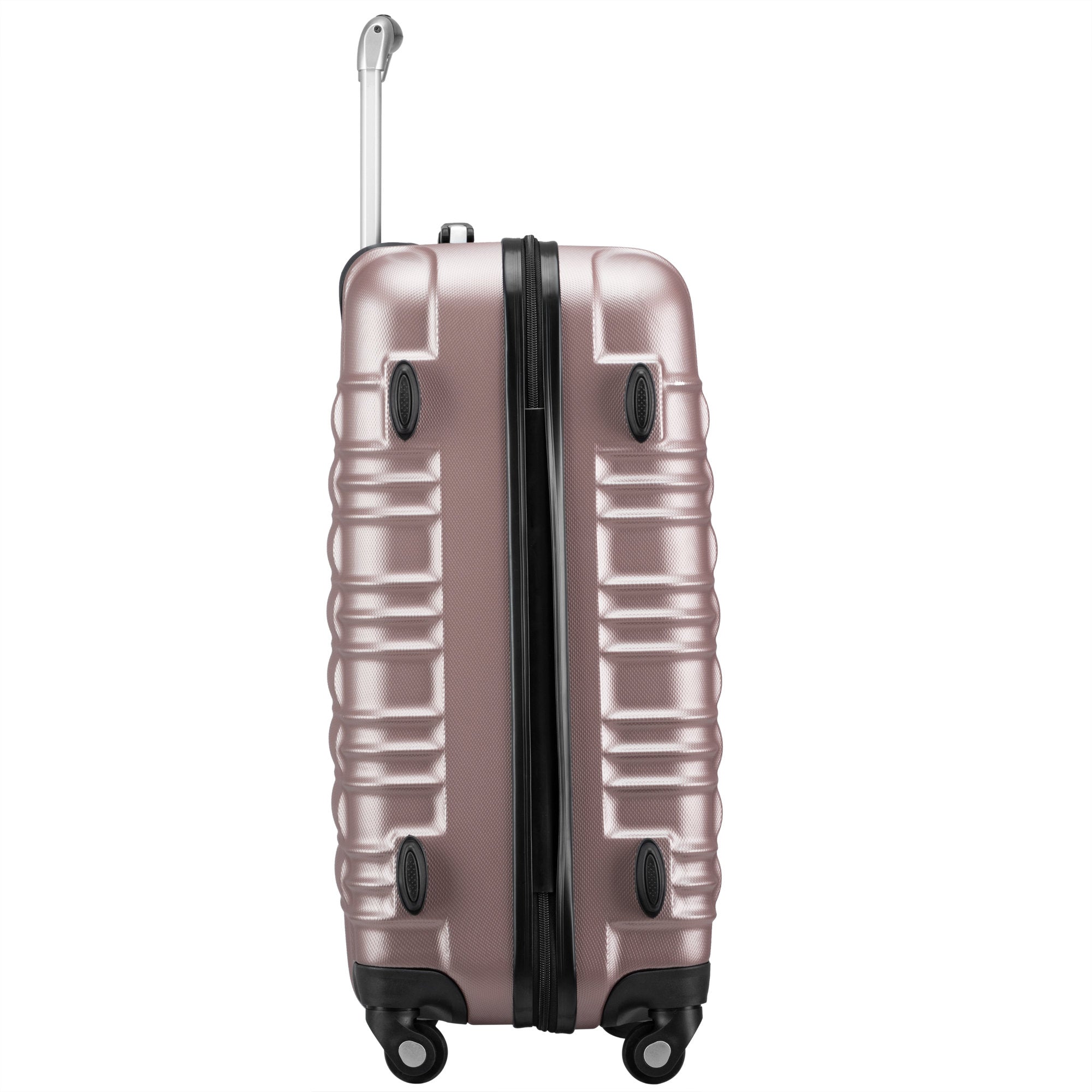 Valises rayées, lot de 4, valises de voyage en ABS, avec serrure à combinaison