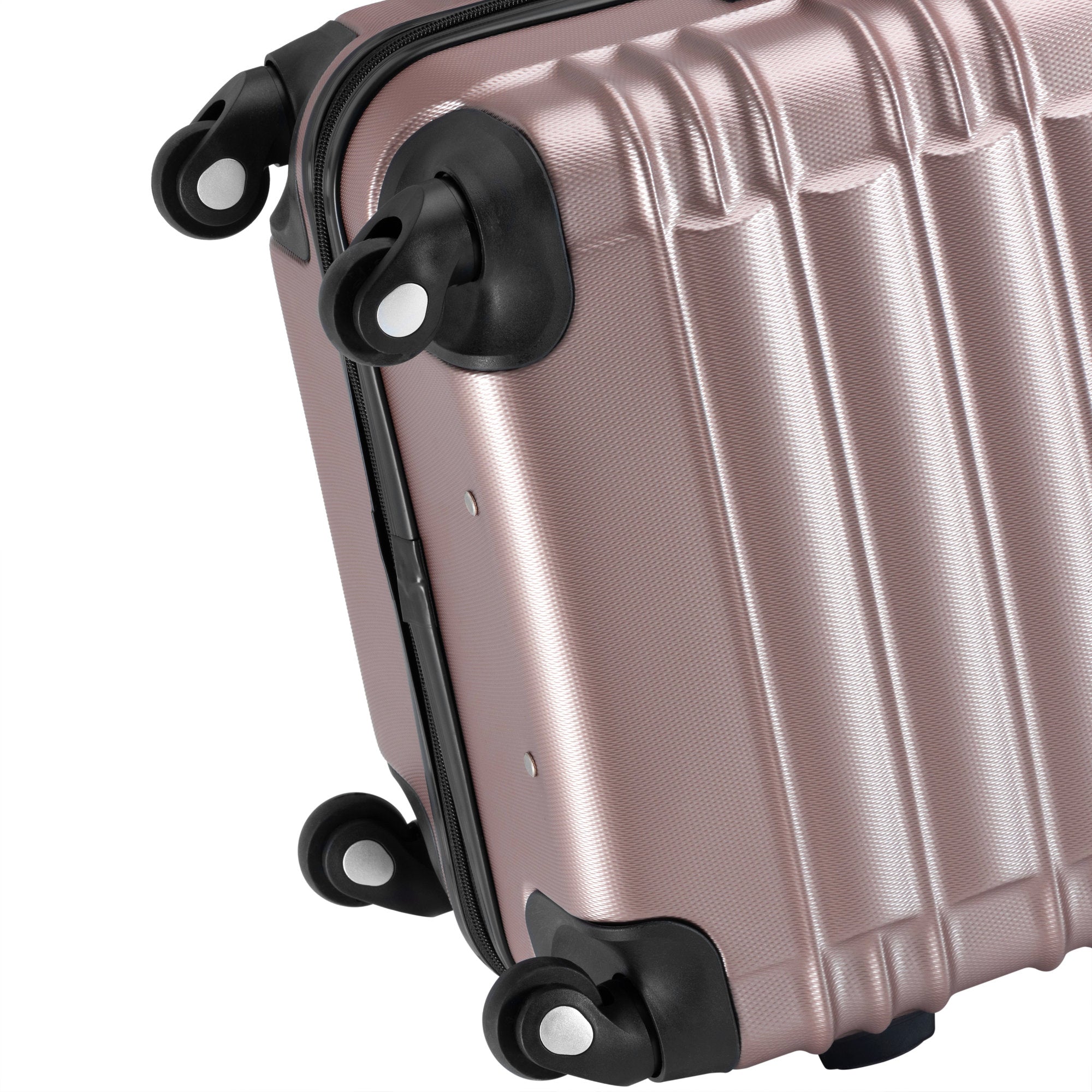 Valises rayées, lot de 4, valises de voyage en ABS, avec serrure à combinaison