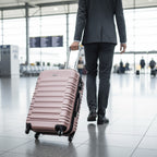 "Striped" suitcases, set of 4, ABS travel suitcases, with combination lock