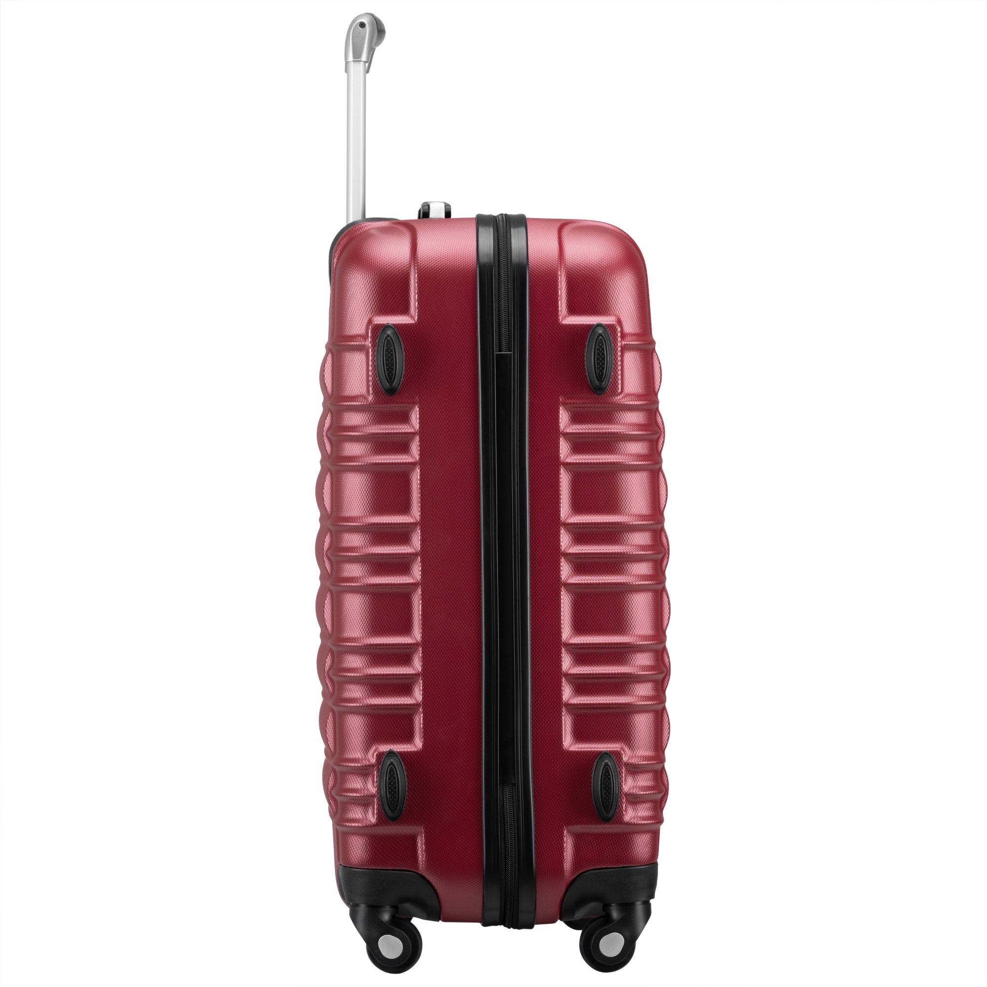 Valises rayées, lot de 4, valises de voyage en ABS, avec serrure à combinaison