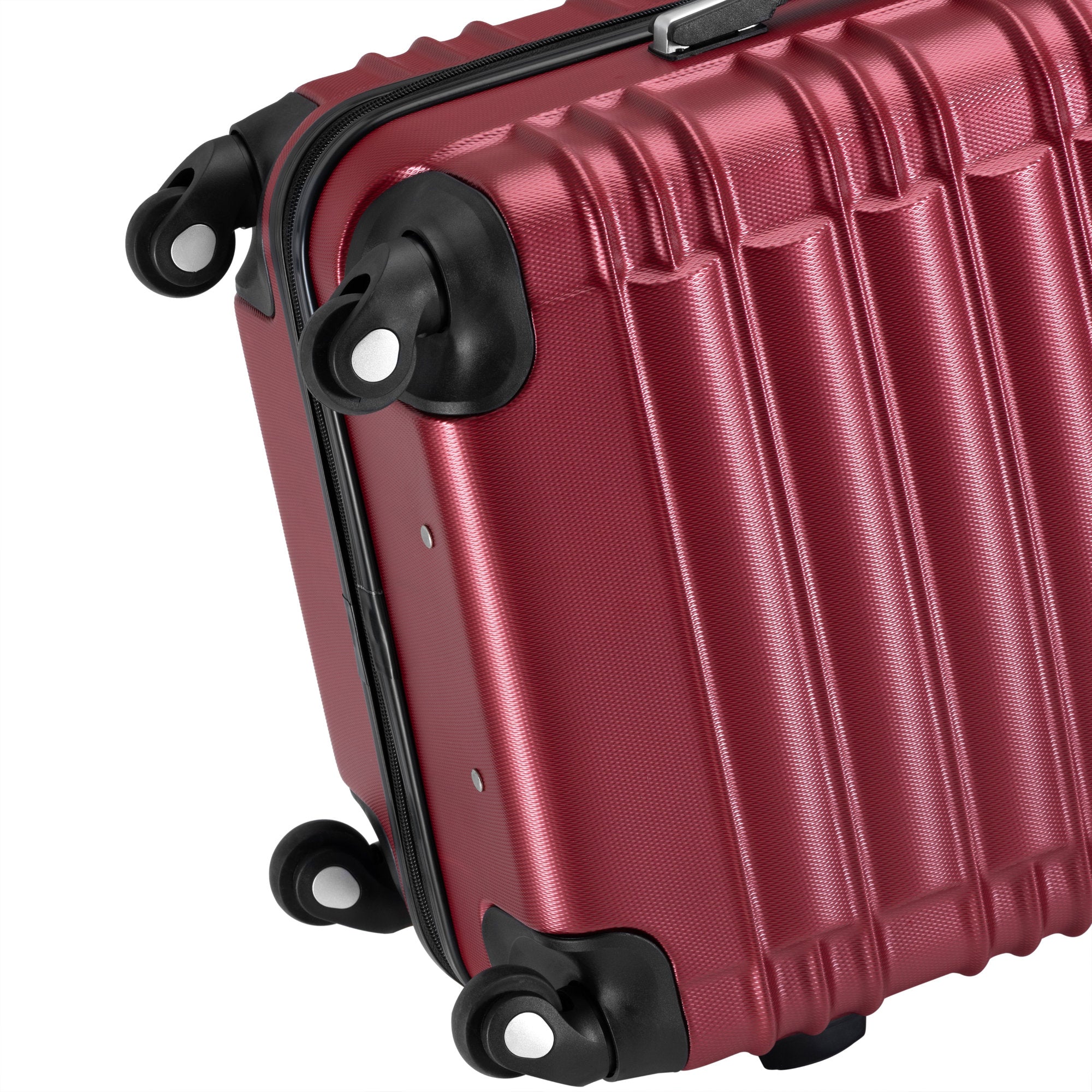 Valises rayées, lot de 4, valises de voyage en ABS, avec serrure à combinaison