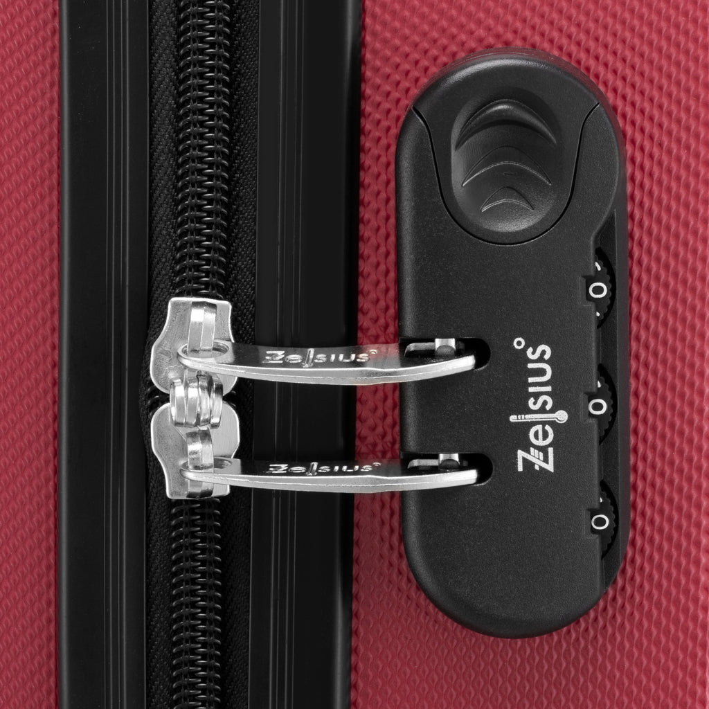 Valises rayées, lot de 4, valises de voyage en ABS, avec serrure à combinaison