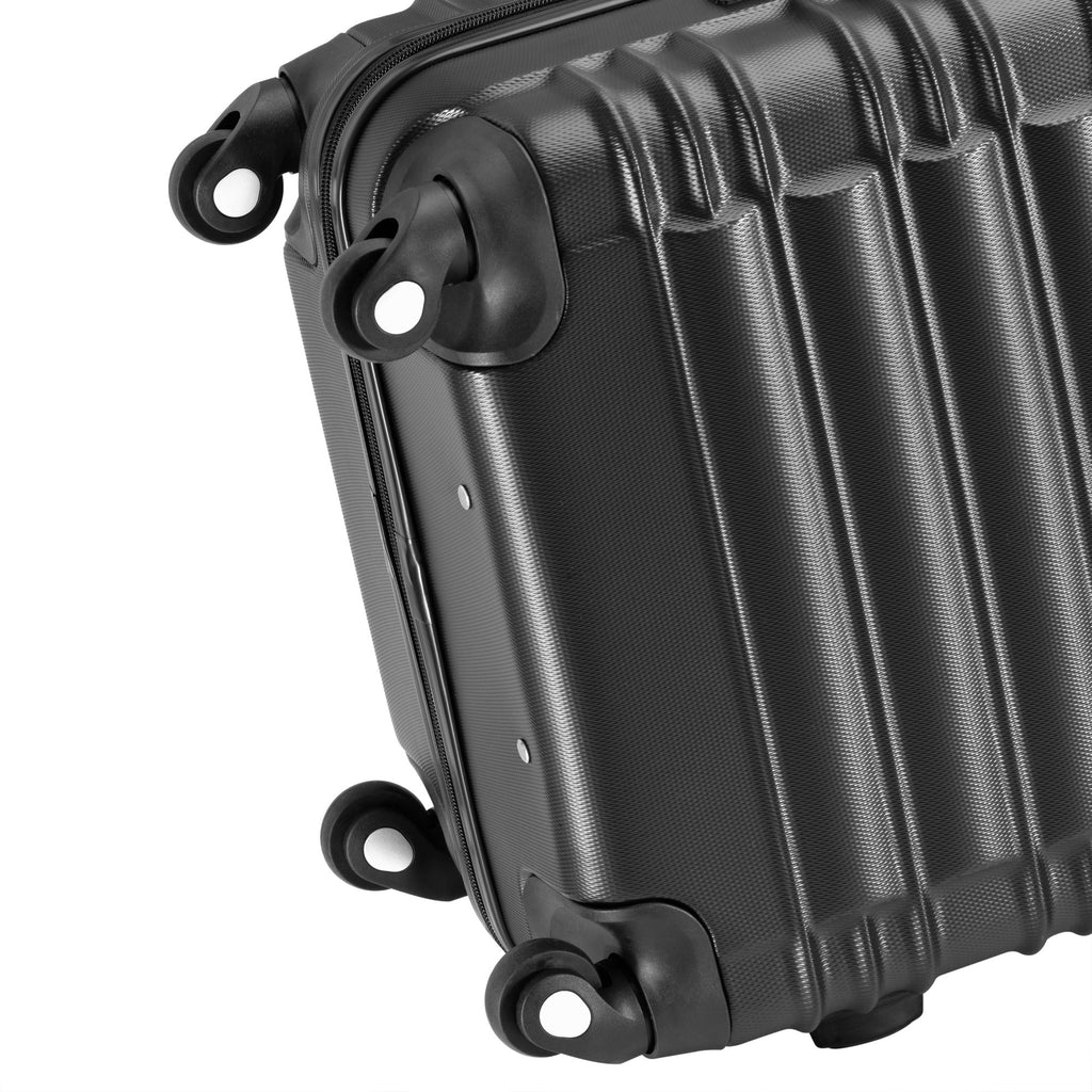 Valises rayées, lot de 4, valises de voyage en ABS, avec serrure à combinaison