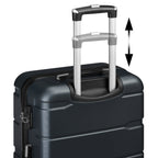 "Rillen" suitcases, set of 3, ABS travel suitcases, with combination lock