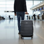 "Rillen" suitcases, set of 3, ABS travel suitcases, with combination lock