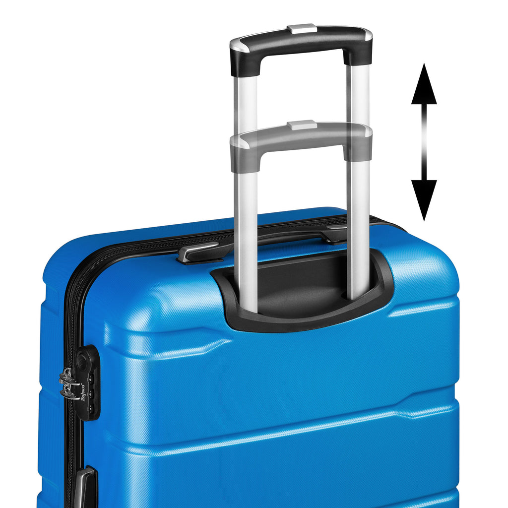 "Rillen" suitcases, set of 3, ABS travel suitcases, with combination lock