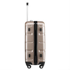"Rillen" suitcases, set of 3, ABS travel suitcases, with combination lock