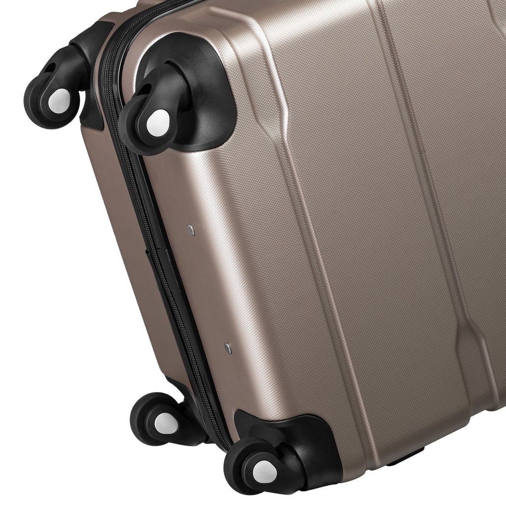 "Rillen" suitcases, set of 3, ABS travel suitcases, with combination lock