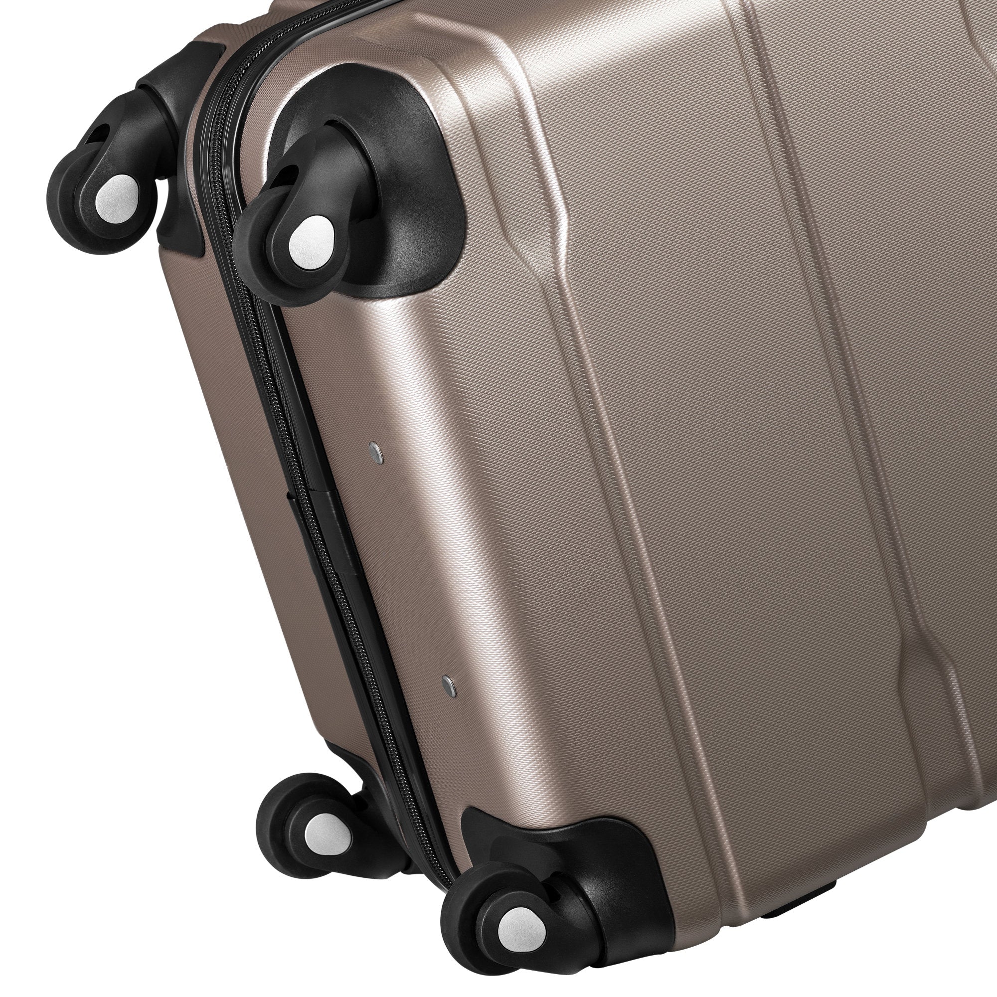 "Rillen" suitcases, set of 3, ABS travel suitcases, with combination lock