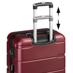 "Rillen" suitcases, set of 3, ABS travel suitcases, with combination lock