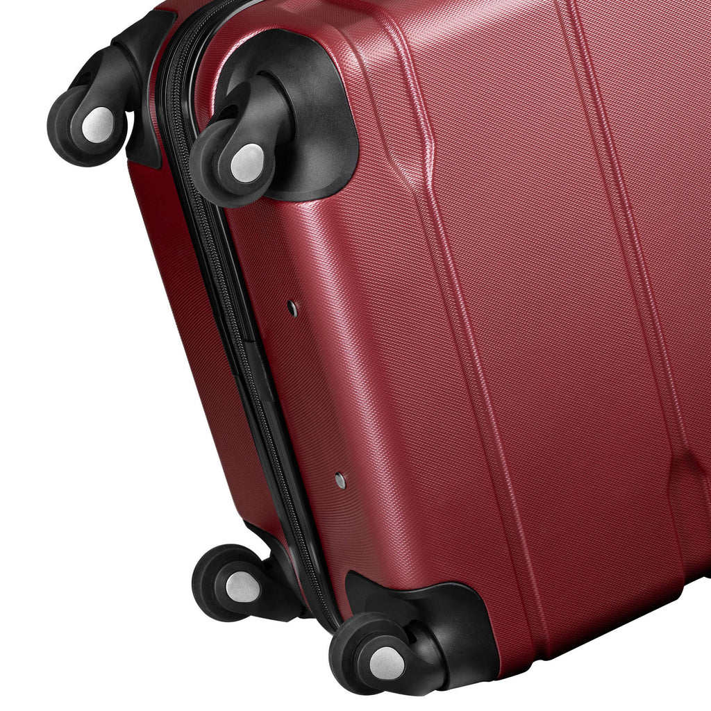 "Rillen" suitcases, set of 3, ABS travel suitcases, with combination lock