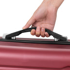 "Rillen" suitcases, set of 3, ABS travel suitcases, with combination lock