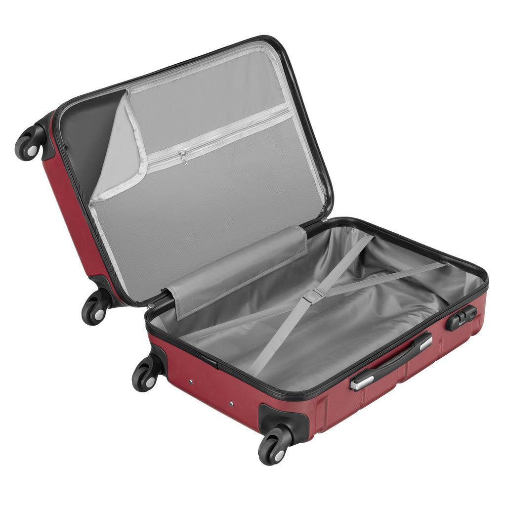 "Rillen" suitcases, set of 3, ABS travel suitcases, with combination lock