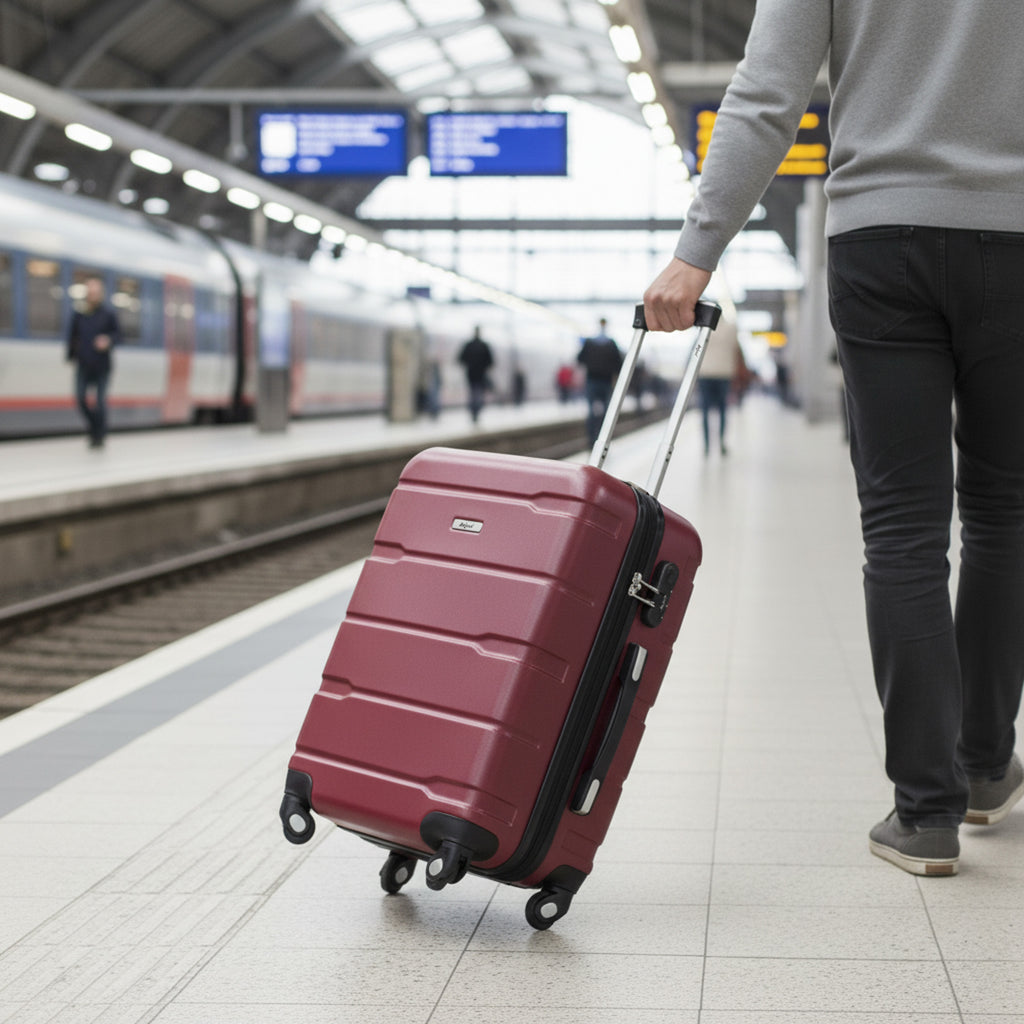 Valises « Rillen », lot de 4, valises de voyage en ABS, avec serrure à combinaison