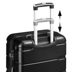 "Rillen" suitcases, set of 3, ABS travel suitcases, with combination lock