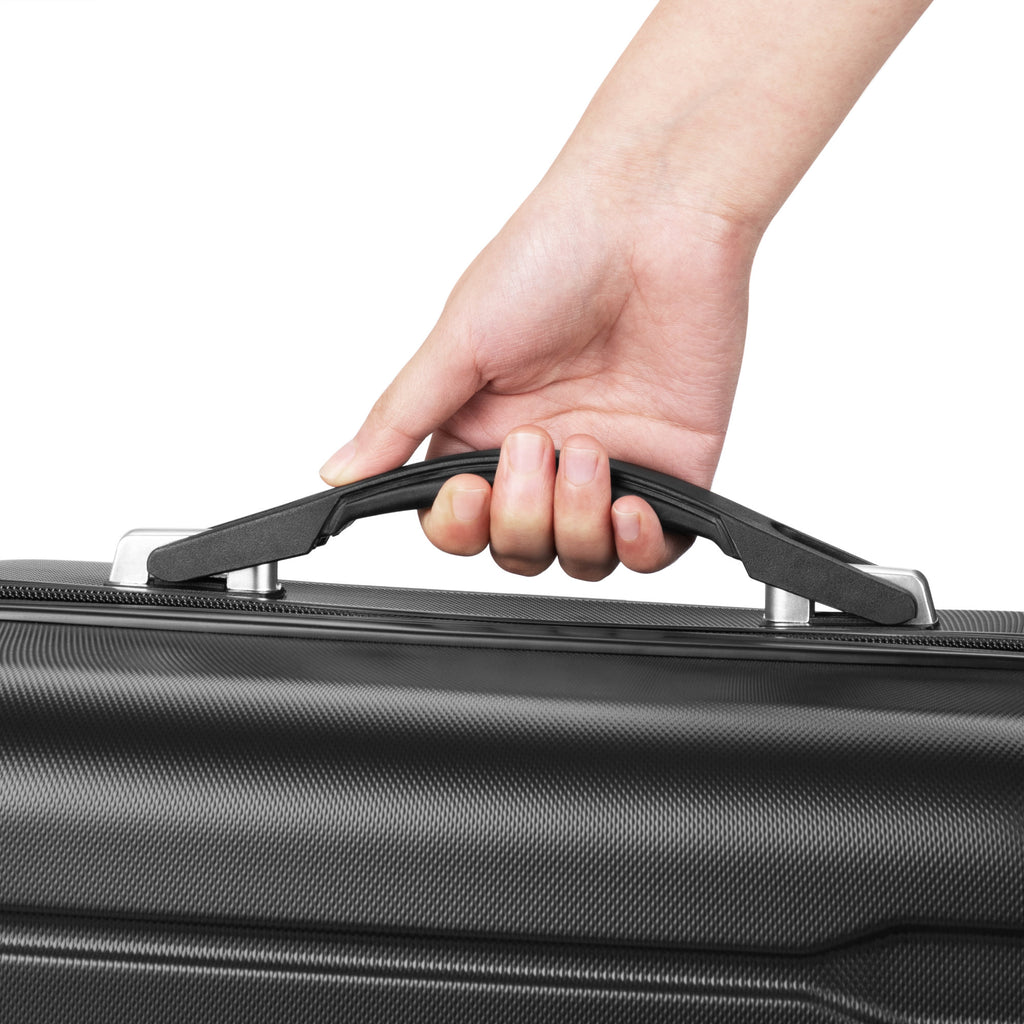 "Rillen" suitcases, set of 3, ABS travel suitcases, with combination lock