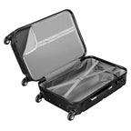 "Rillen" suitcases, set of 3, ABS travel suitcases, with combination lock