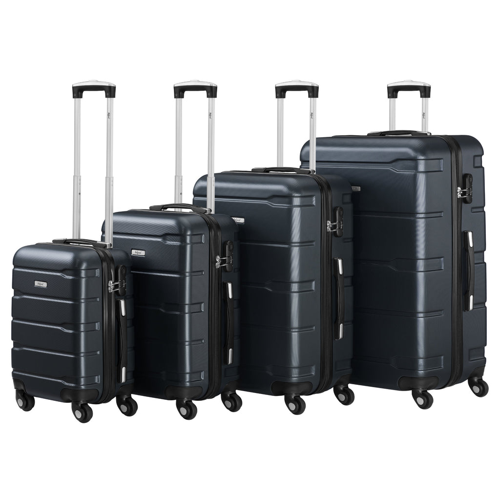 Valises « Rillen », lot de 4, valises de voyage en ABS, avec serrure à combinaison