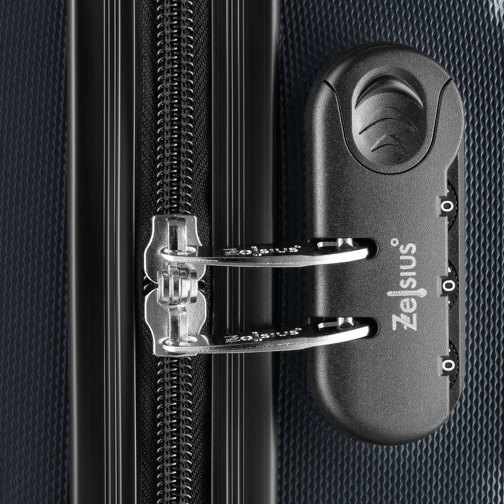 Valises « Rillen », lot de 4, valises de voyage en ABS, avec serrure à combinaison