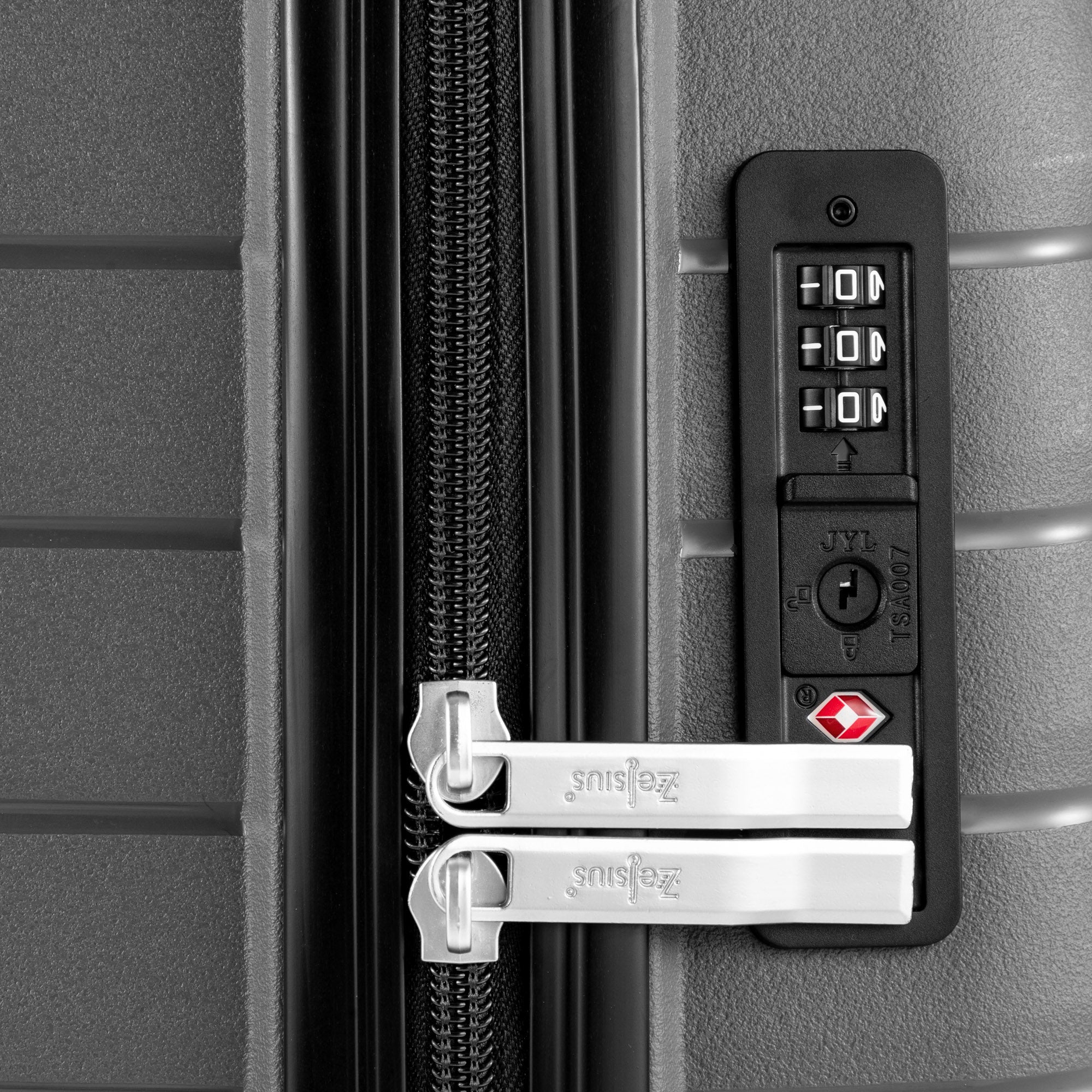 "Wave" suitcases, set of 4, ABS travel suitcases, with combination lock