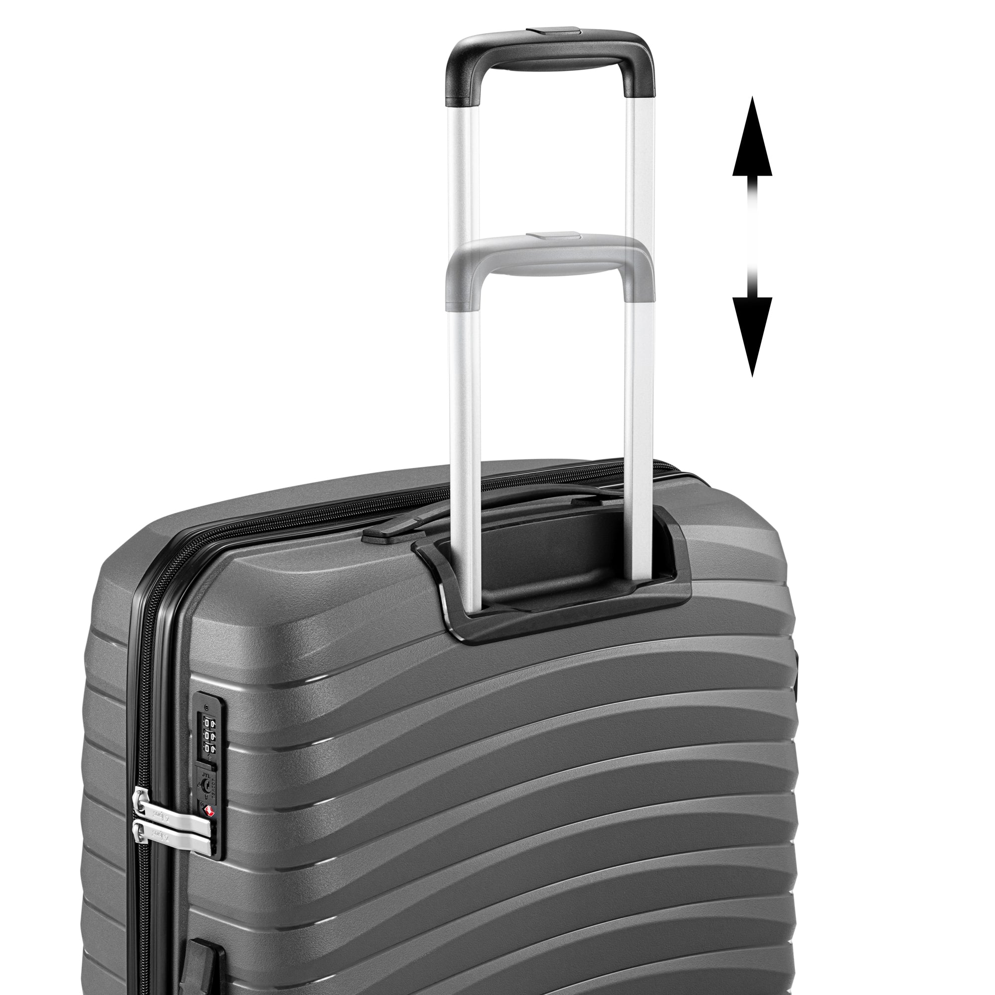 "Wave" suitcases, set of 4, ABS travel suitcases, with combination lock