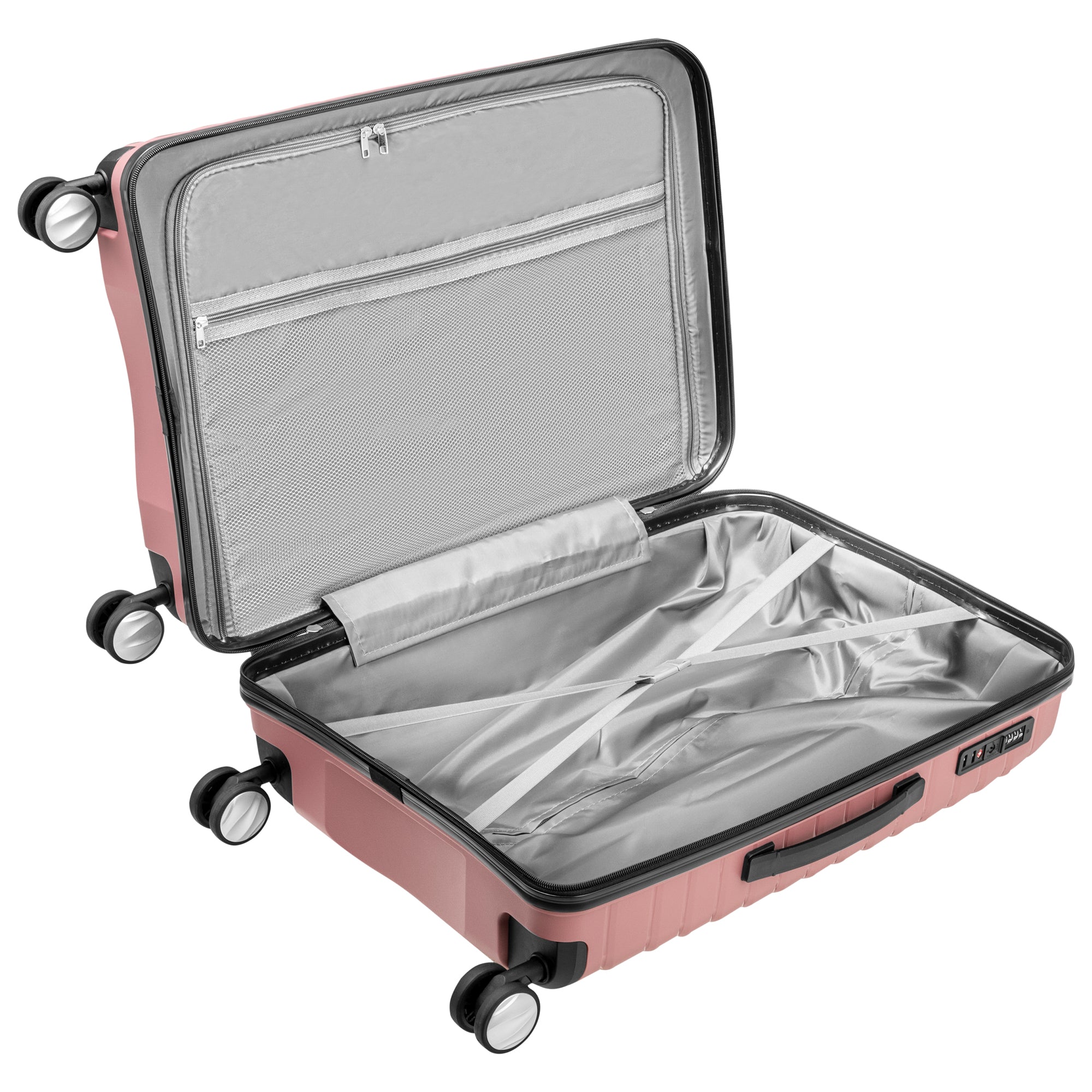 Valises « Wave », lot de 4, valises de voyage en ABS, avec serrure à combinaison