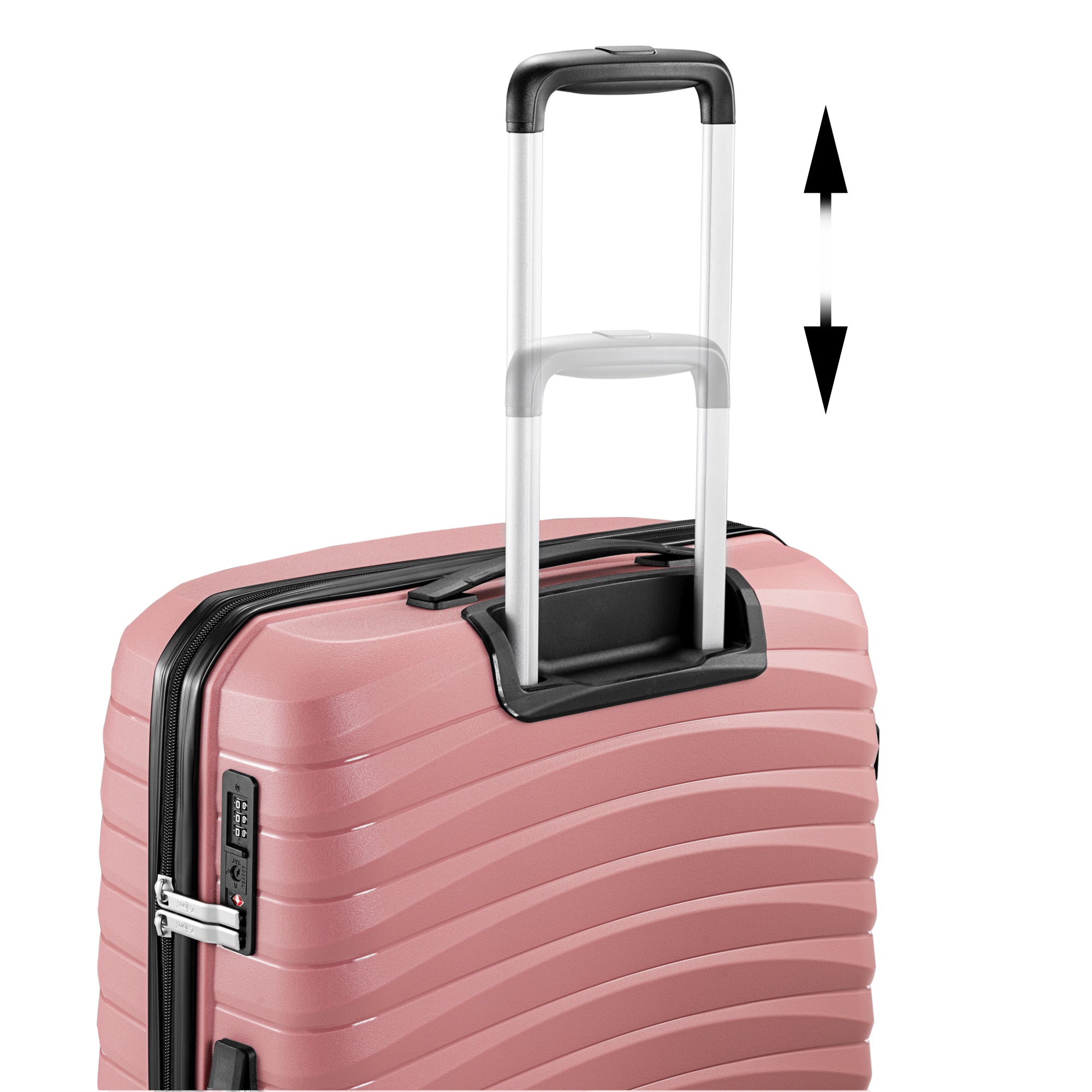 Valises « Wave », lot de 4, valises de voyage en ABS, avec serrure à combinaison