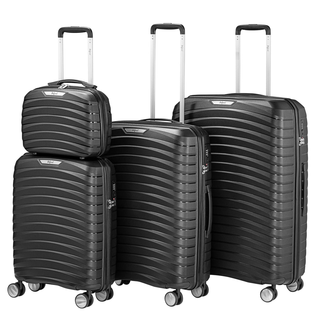 Valises « Wave », lot de 4, valises de voyage en ABS, avec serrure à combinaison