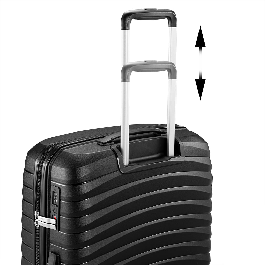 Valises « Wave », lot de 4, valises de voyage en ABS, avec serrure à combinaison