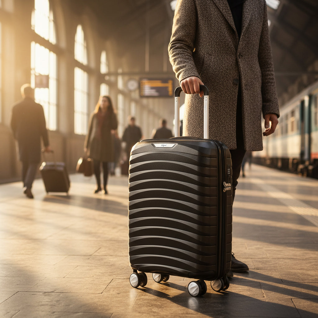 Valises « Wave », lot de 4, valises de voyage en ABS, avec serrure à combinaison