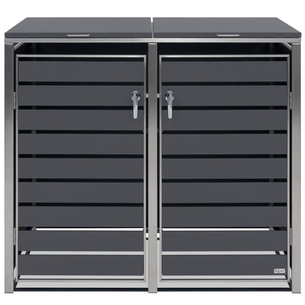 Boîte de rangement pour poubelles, lot de 4, anthracite RAL 7016