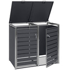 Boîte de rangement pour poubelles, lot de 3, anthracite RAL 7016