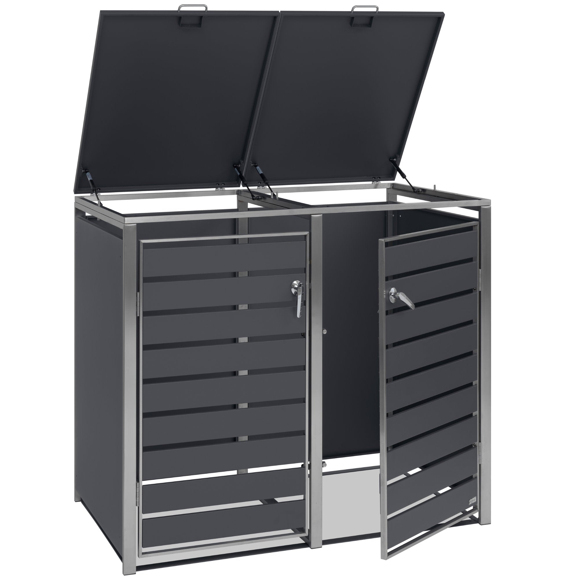 Bin storage box, set of 4, anthracite RAL 7016