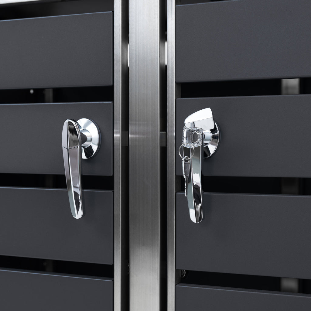 Mülltonnenbox, 2er Set, Anthrazit RAL 7016