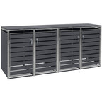 Boîte de rangement pour poubelles, lot de 4, anthracite RAL 7016