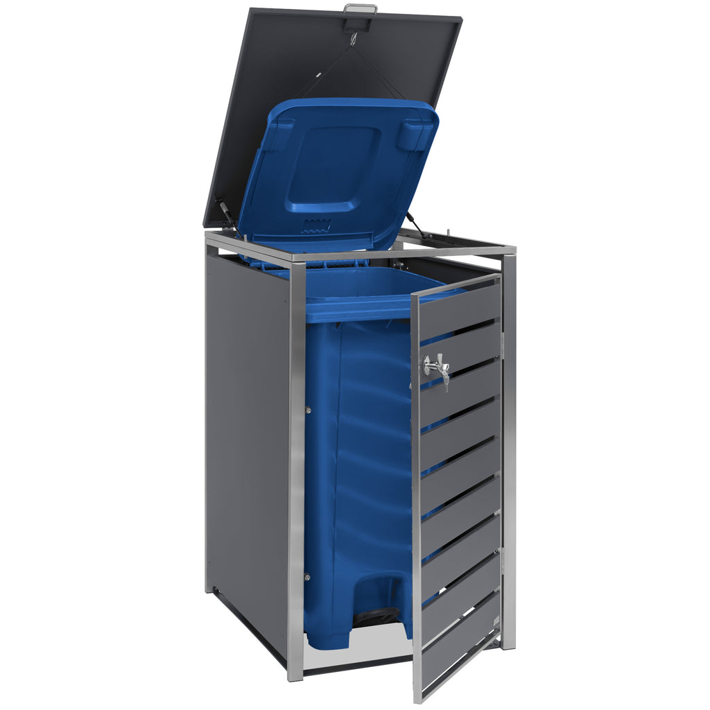 Garbage can enclosure, anthracite RAL 7016