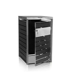 Boîte de rangement pour poubelles, anthracite RAL 7016, éléments en acier inoxydable