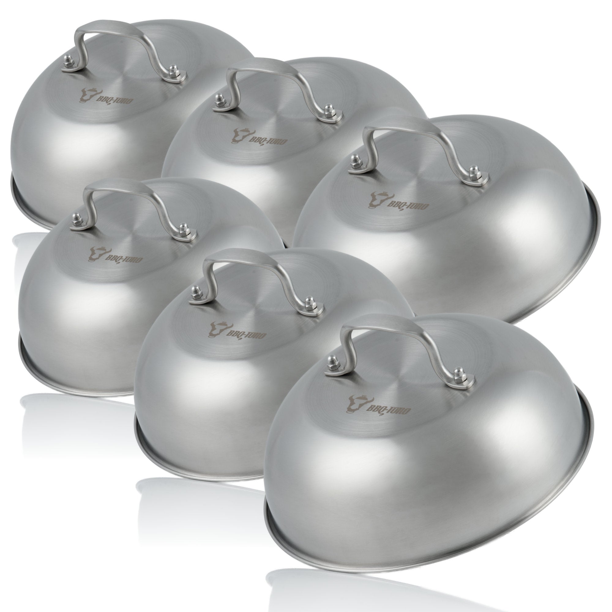 Dôme chauffant, Ø 23 cm, acier inoxydable, poignée ronde