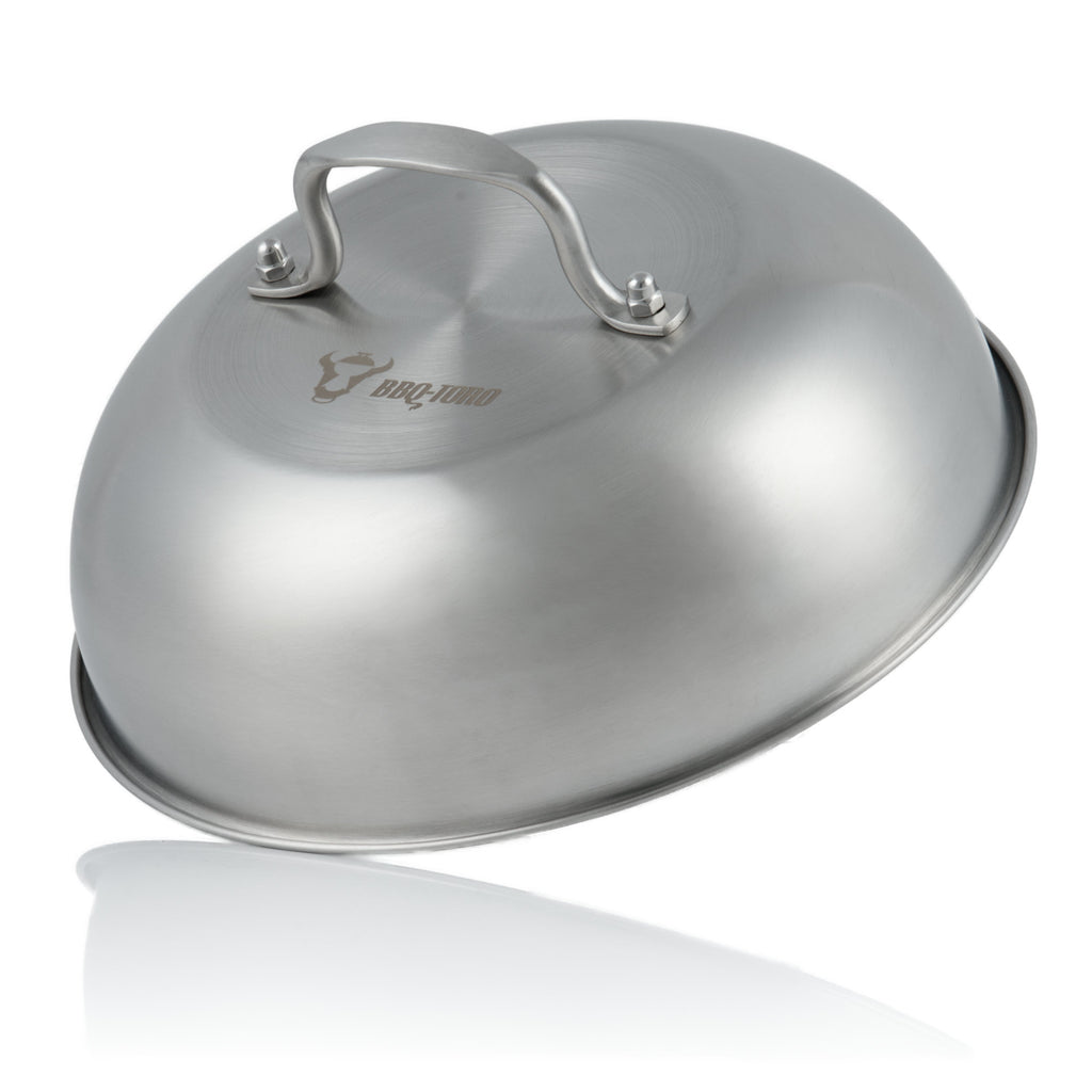 Dôme chauffant, Ø 23 cm, acier inoxydable, poignée ronde