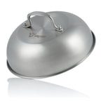 Dôme chauffant, Ø 23 cm, acier inoxydable, poignée ronde