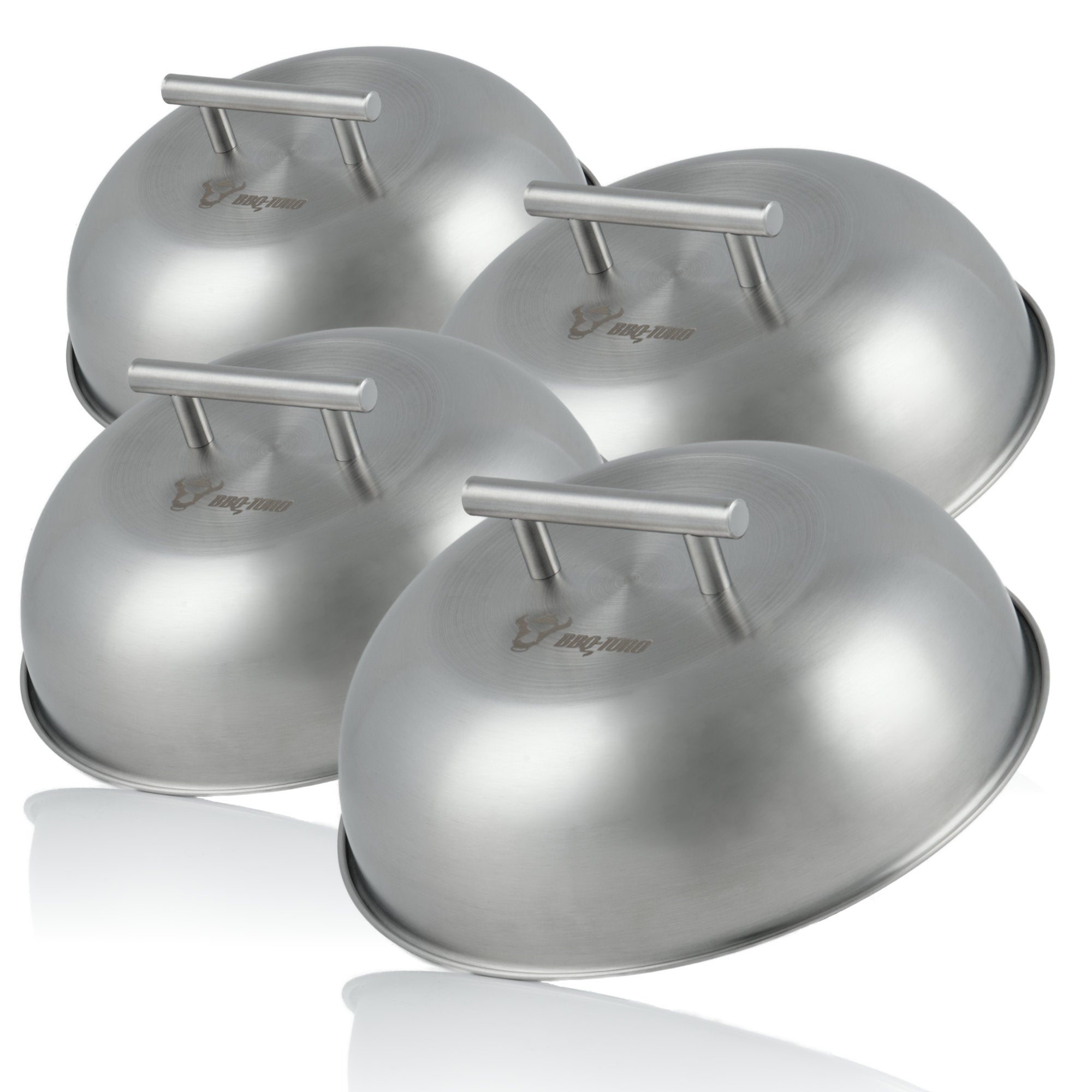 Dôme chauffant, Ø 23 cm, acier inoxydable, poignée angulaire