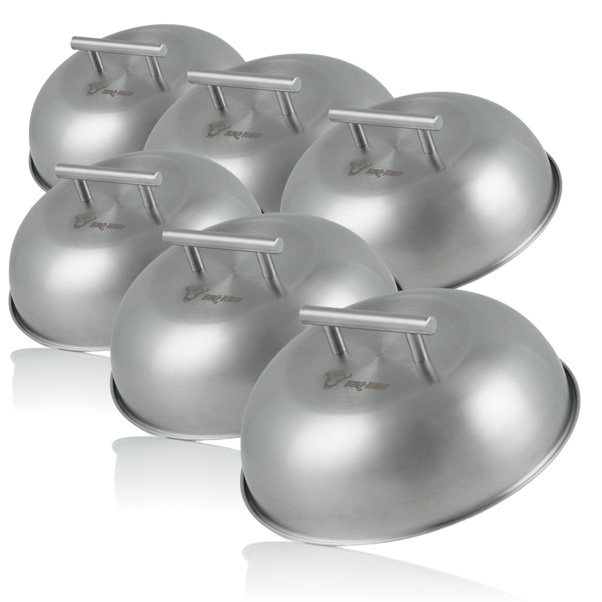 Dôme chauffant, Ø 23 cm, acier inoxydable, poignée angulaire