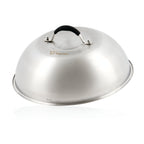 Ensemble de cloches chauffantes, Ø 31,5 cm, acier inoxydable, comprenant un poids à viande en fonte (carré)