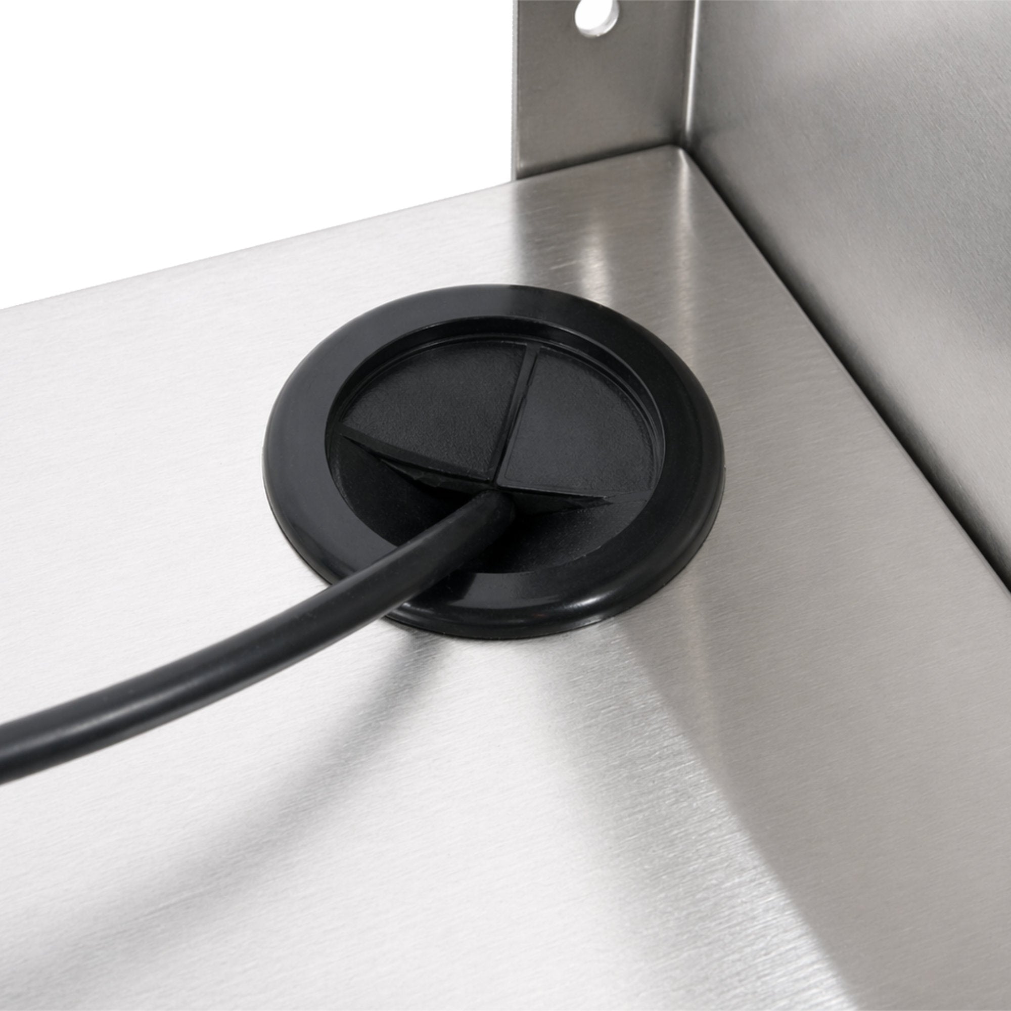 Hängeregal für Mikrowelle, Edelstahl, mit Kabeldurchführung