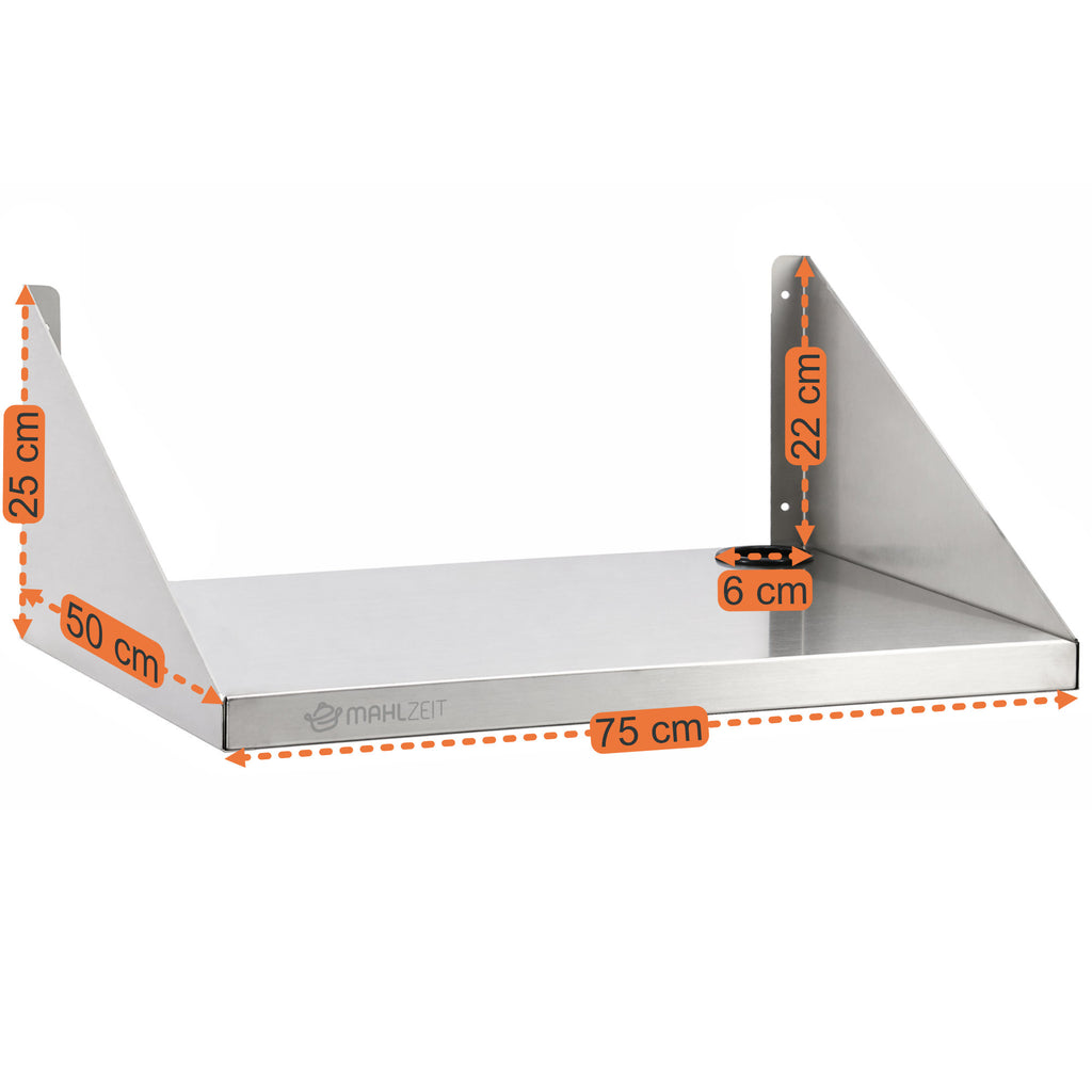 Hängeregal für Mikrowelle, Edelstahl, mit Kabeldurchführung